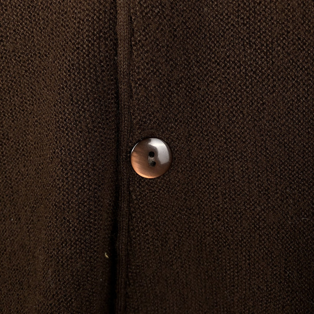 Vintage Robert Bruce acrylic knit cardigan, made in the USA, men's size XL Oron Acrylic brown type Vintage Second Hand