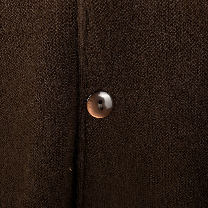 Vintage Robert Bruce acrylic knit cardigan, made in the USA, men's size XL Oron Acrylic brown type Vintage Second Hand