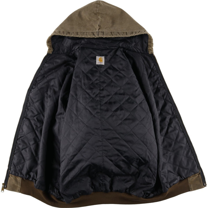 Carhartt Active Jacket, Padded Duck Full-Zip Hoodie, Men's XL unclear beige type brown Vintage Second Hand