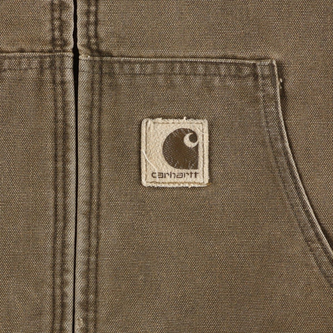 Carhartt Active Jacket, Padded Duck Full-Zip Hoodie, Men's XL unclear beige type brown Vintage Second Hand