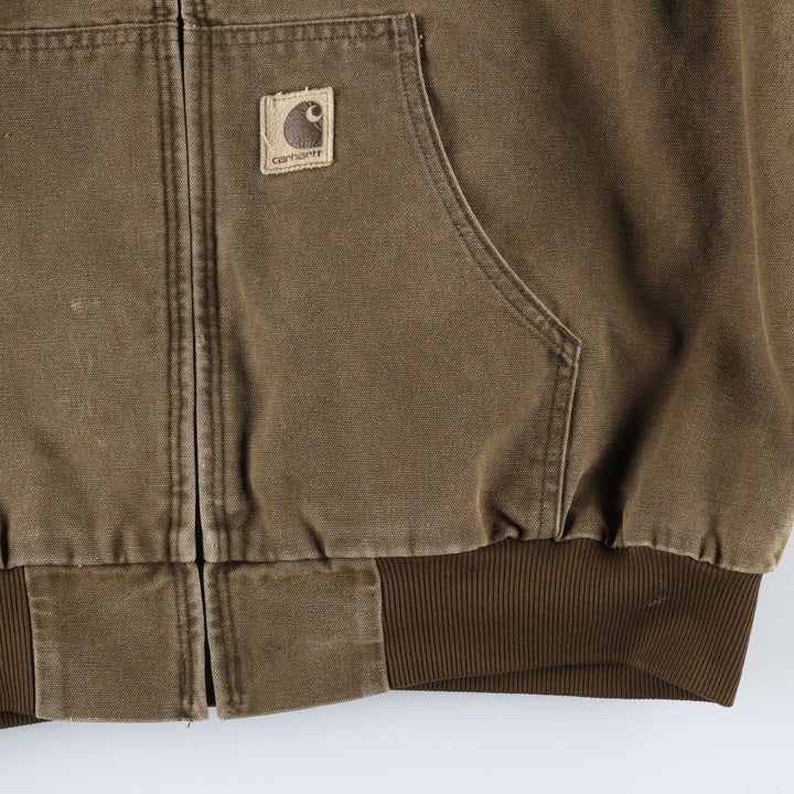 Carhartt Active Jacket, Padded Duck Full-Zip Hoodie, Men's XL unclear beige type brown Vintage Second Hand