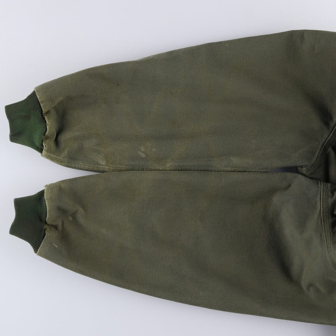 00'S Carhartt Active Jacket Duck Full Zip Hoodie Men's XL cotton Khaki type Vintage Second Hand