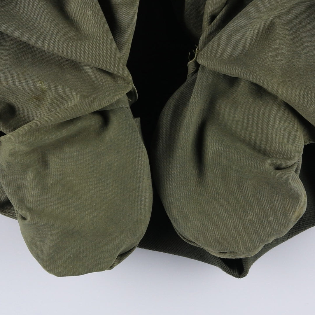 00'S Carhartt Active Jacket Duck Full Zip Hoodie Men's XL cotton Khaki type Vintage Second Hand