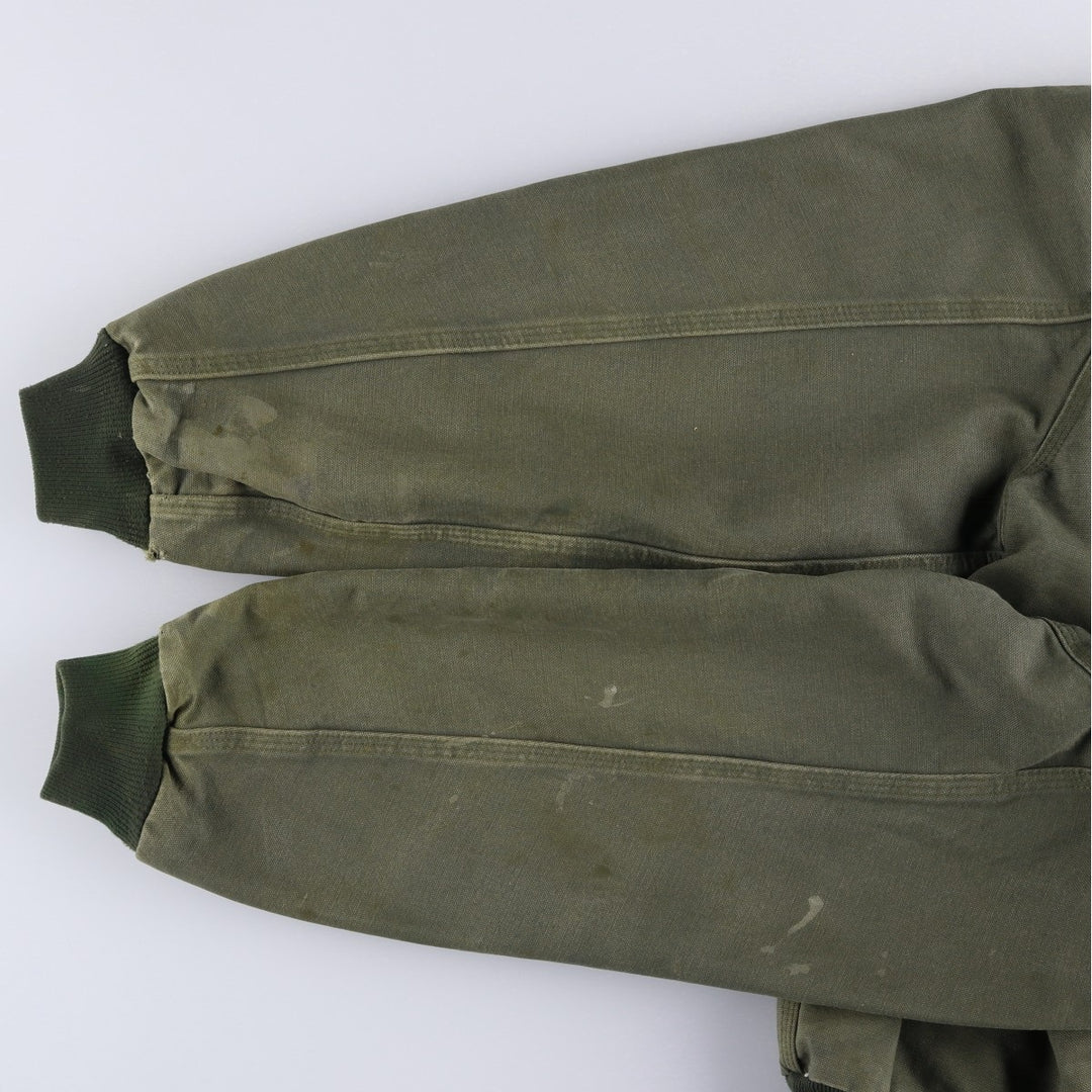 00'S Carhartt Active Jacket Duck Full Zip Hoodie Men's XL cotton Khaki type Vintage Second Hand