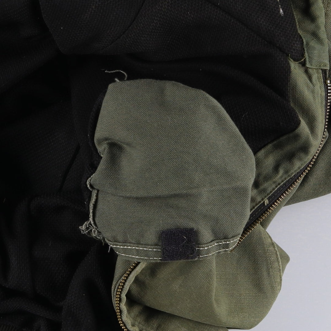 00'S Carhartt Active Jacket Duck Full Zip Hoodie Men's XL cotton Khaki type Vintage Second Hand