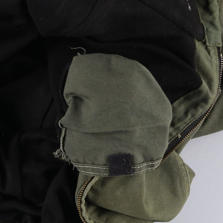 00'S Carhartt Active Jacket Duck Full Zip Hoodie Men's XL cotton Khaki type Vintage Second Hand