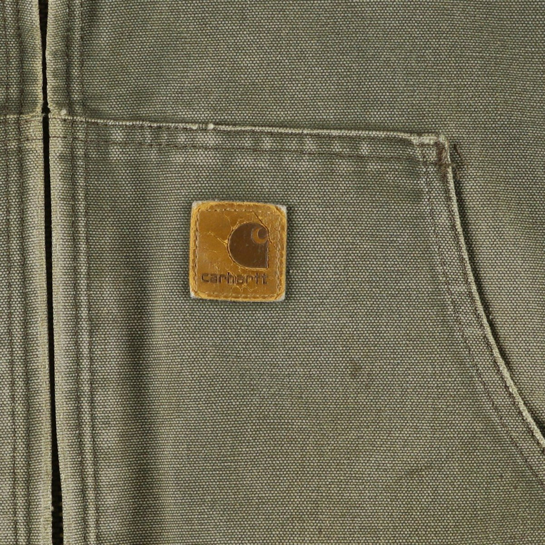 Carhartt Active Jacket, Padded Duck Full-Zip Hoodie, Men's XL cotton Khaki type Vintage Second Hand