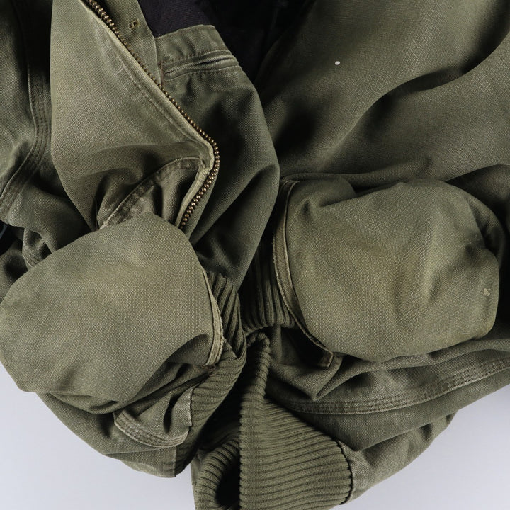 Carhartt Active Jacket, Padded Duck Full-Zip Hoodie, Men's XL cotton Khaki type Vintage Second Hand
