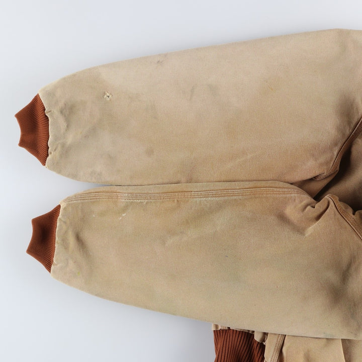 Carhartt Active Jacket, Padded Duck Full-Zip Hoodie, Made in USA, Men's Size L cotton Beige type Vintage Second Hand