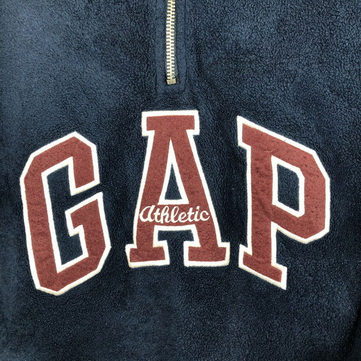 90'S GAP Vintage Half-Zip Fleece Pullover, Men's Size L polyester navy blue type Vintage Second Hand