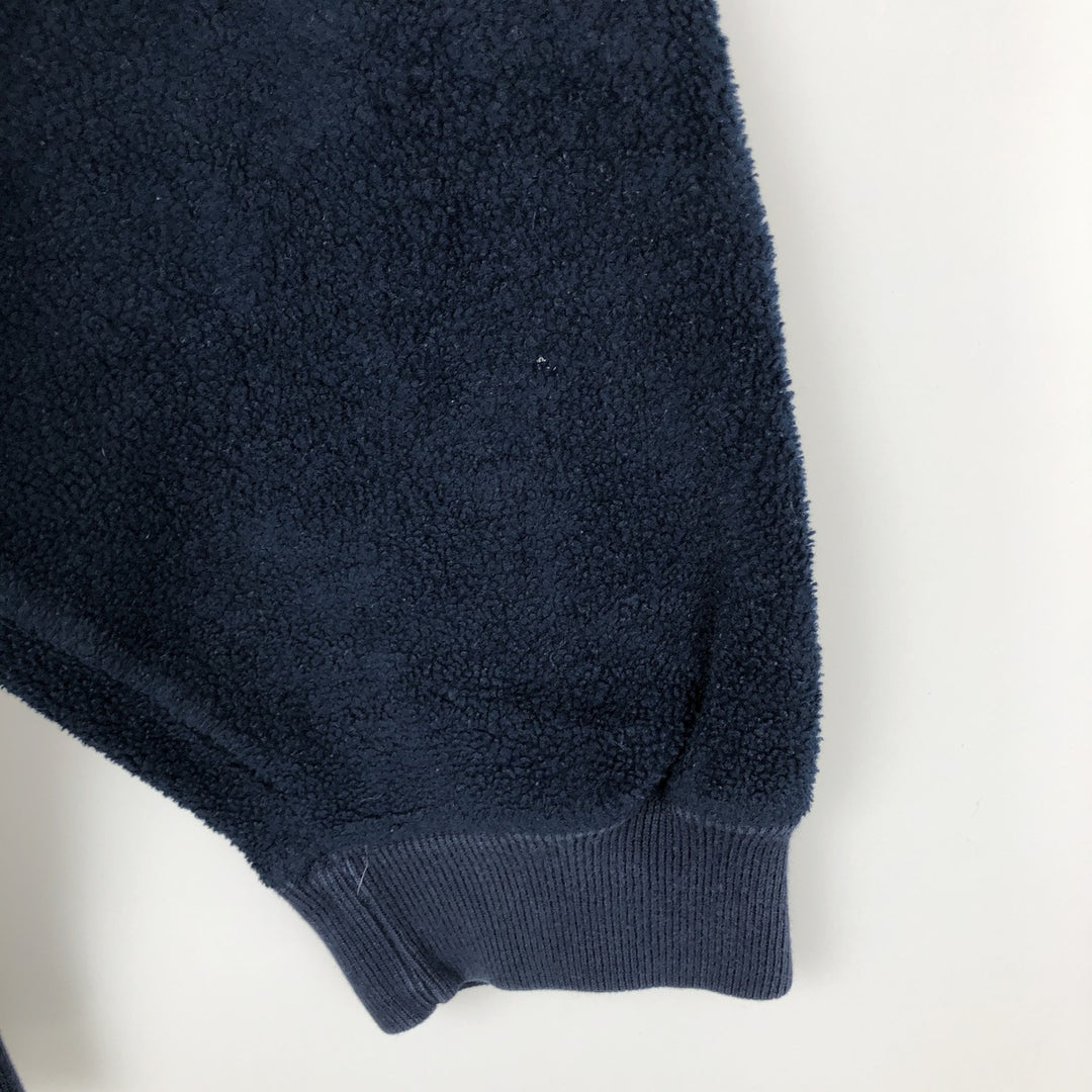 90'S GAP Vintage Half-Zip Fleece Pullover, Men's Size L polyester navy blue type Vintage Second Hand