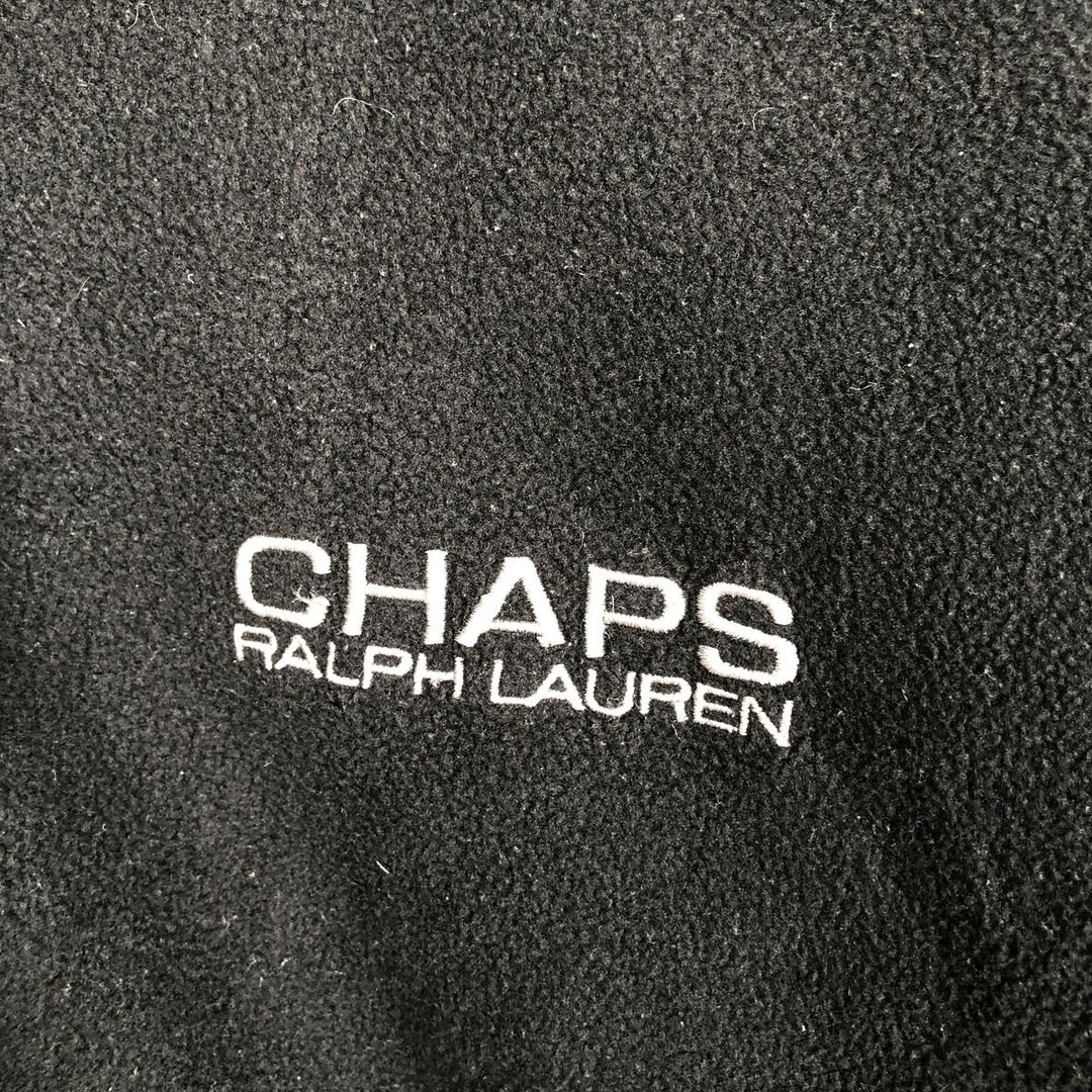 Ralph Lauren CHAPS fleece jacket, men's size L polyester black type Vintage Second Hand