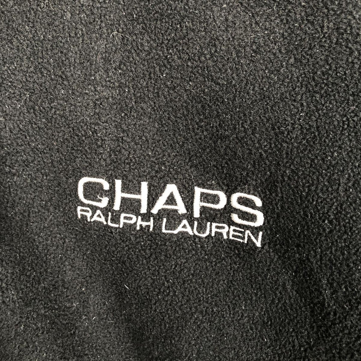 Ralph Lauren CHAPS fleece jacket, men's size L polyester black type Vintage Second Hand
