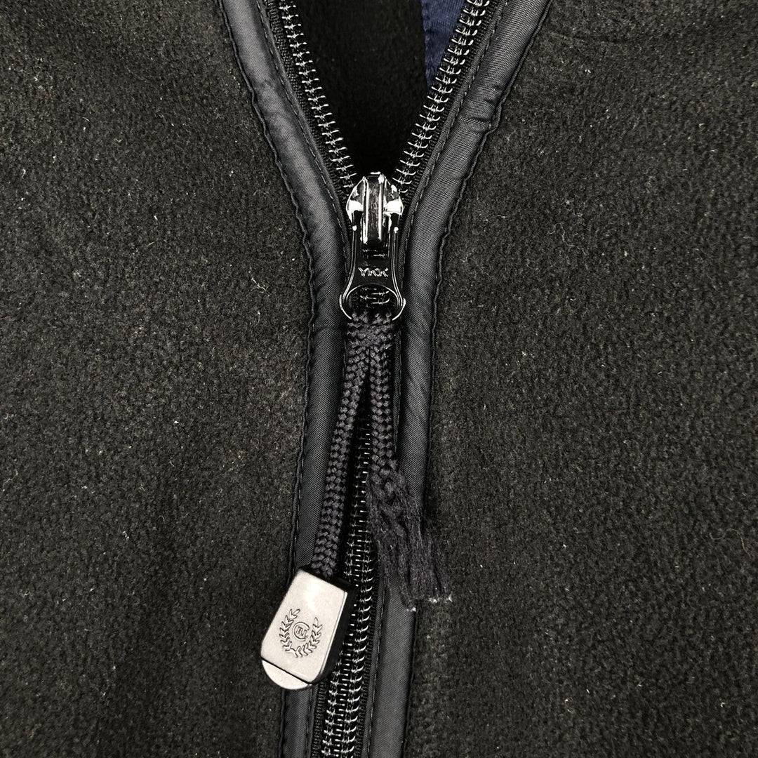 Ralph Lauren CHAPS fleece jacket, men's size L polyester black type Vintage Second Hand