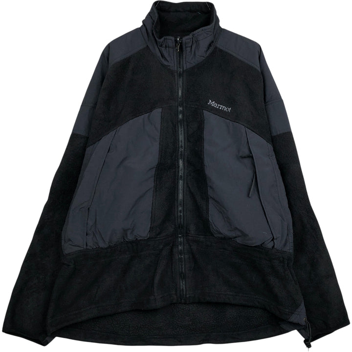 90'S Vintage Marmot Nylon and Fleece Jacket, Men's XXL polyester black type Vintage Second Hand