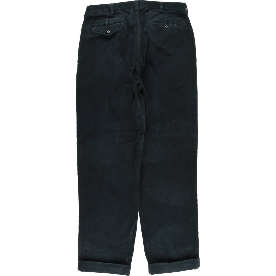 Ralph Lauren POLO by Ralph Lauren Two-pleat Corduroy Pants for Men, W36 cotton Green type dark green Vintage Second Hand