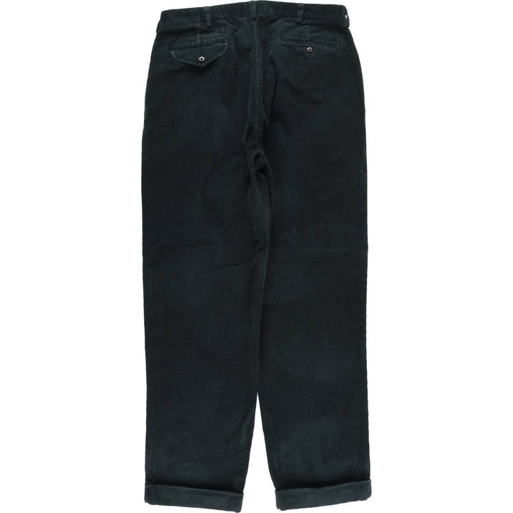 Ralph Lauren POLO by Ralph Lauren Two-pleat Corduroy Pants for Men, W36 cotton Green type dark green Vintage Second Hand