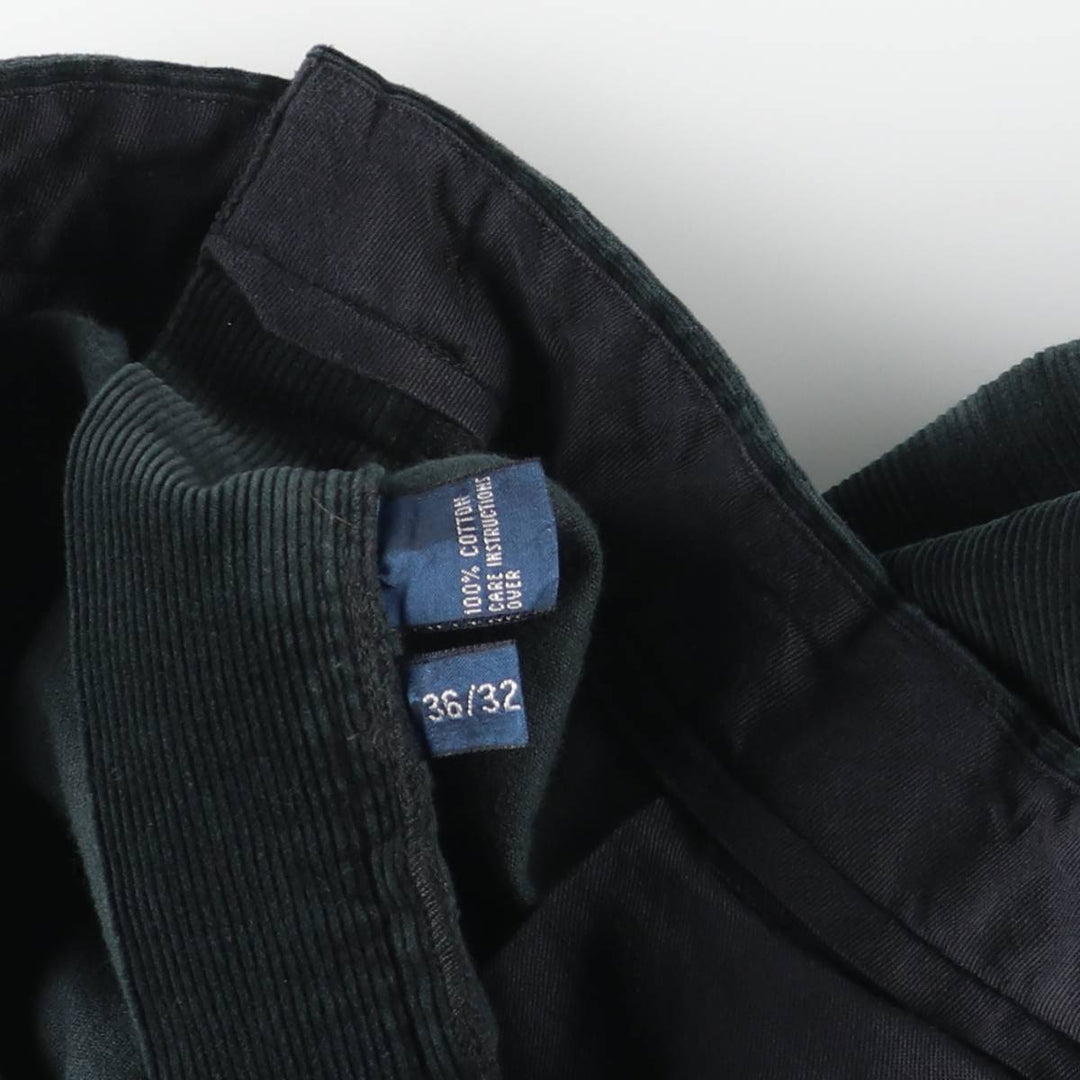 Ralph Lauren POLO by Ralph Lauren Two-pleat Corduroy Pants for Men, W36 cotton Green type dark green Vintage Second Hand