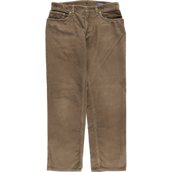 Ralph Lauren POLO RALPH LAUREN STRETCH STRAIGHT FIT Corduroy Pants Men's Size W33 cotton brown type Vintage Second Hand
