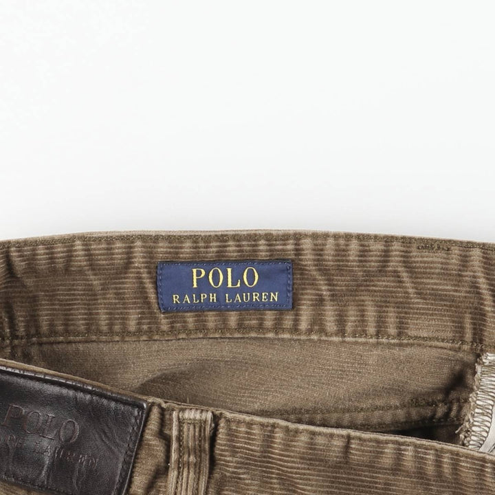 Ralph Lauren POLO RALPH LAUREN STRETCH STRAIGHT FIT Corduroy Pants Men's Size W33 cotton brown type Vintage Second Hand