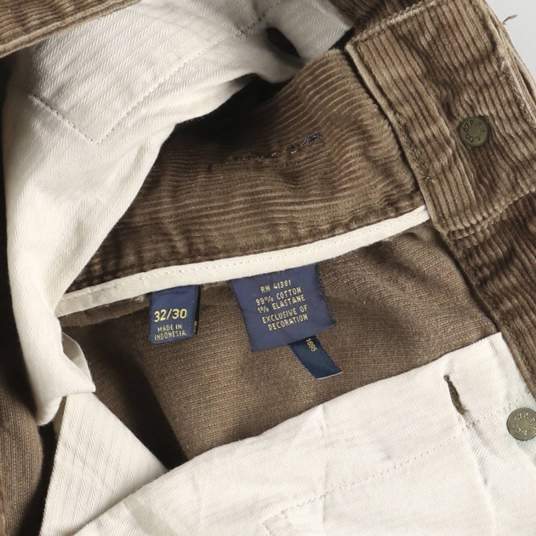 Ralph Lauren POLO RALPH LAUREN STRETCH STRAIGHT FIT Corduroy Pants Men's Size W33 cotton brown type Vintage Second Hand