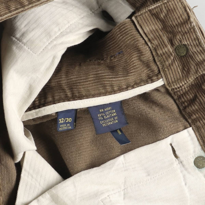 Ralph Lauren POLO RALPH LAUREN STRETCH STRAIGHT FIT Corduroy Pants Men's Size W33 cotton brown type Vintage Second Hand