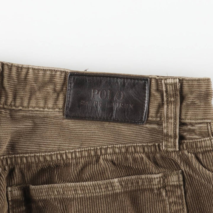 Ralph Lauren POLO RALPH LAUREN STRETCH STRAIGHT FIT Corduroy Pants Men's Size W33 cotton brown type Vintage Second Hand