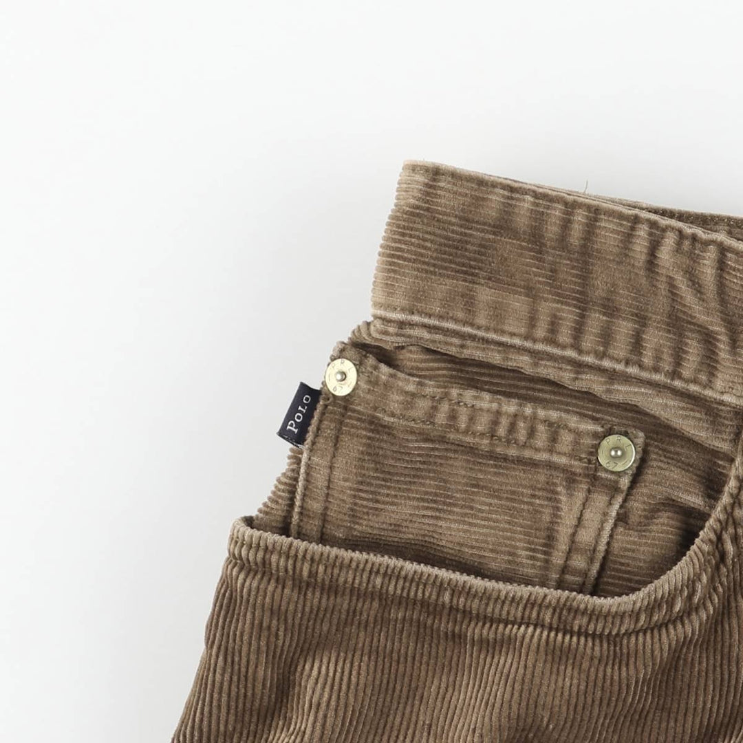 Ralph Lauren POLO RALPH LAUREN STRETCH STRAIGHT FIT Corduroy Pants Men's Size W33 cotton brown type Vintage Second Hand