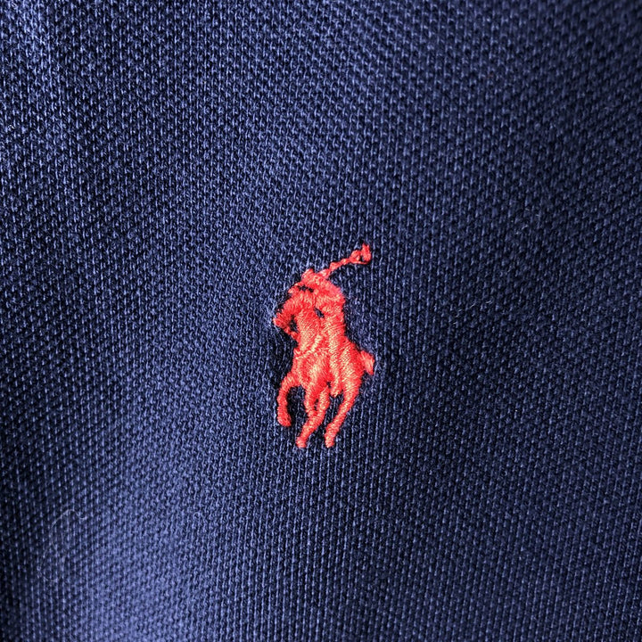 Ralph Lauren POLO RALPH LAUREN CLASSIC FIT long-sleeved polo shirt, men's size L cotton navy blue type Vintage Second Hand