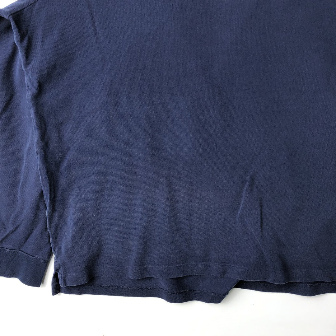 Ralph Lauren POLO RALPH LAUREN CLASSIC FIT long-sleeved polo shirt, men's size L cotton navy blue type Vintage Second Hand