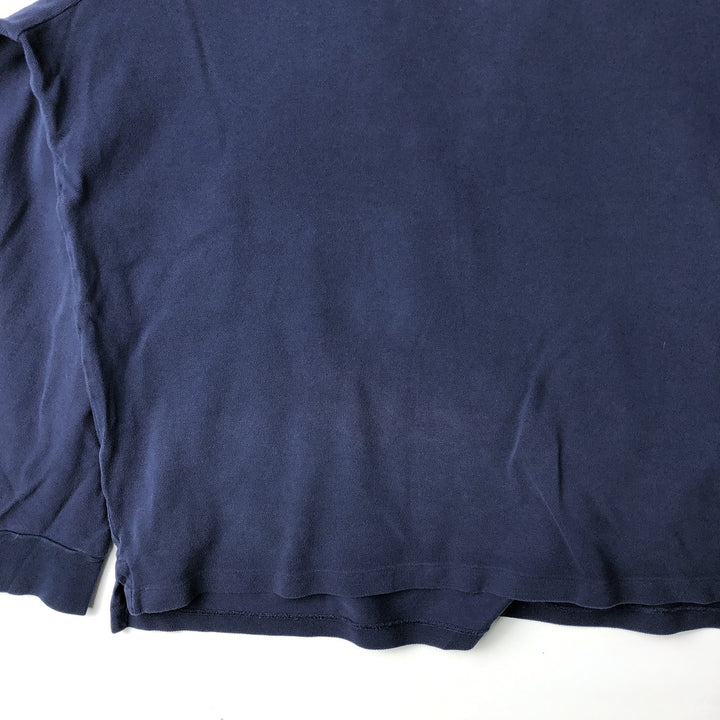Ralph Lauren POLO RALPH LAUREN CLASSIC FIT long-sleeved polo shirt, men's size L cotton navy blue type Vintage Second Hand