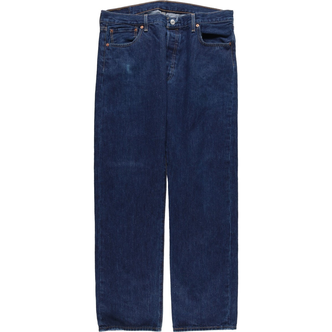 Levi's 501 dark blue straight denim pants, men's size W37 cotton navy blue type Vintage Second Hand
