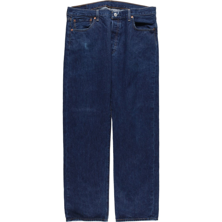 Levi's 501 dark blue straight denim pants, men's size W37 cotton navy blue type Vintage Second Hand