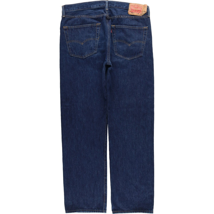 Levi's 501 dark blue straight denim pants, men's size W37 cotton navy blue type Vintage Second Hand