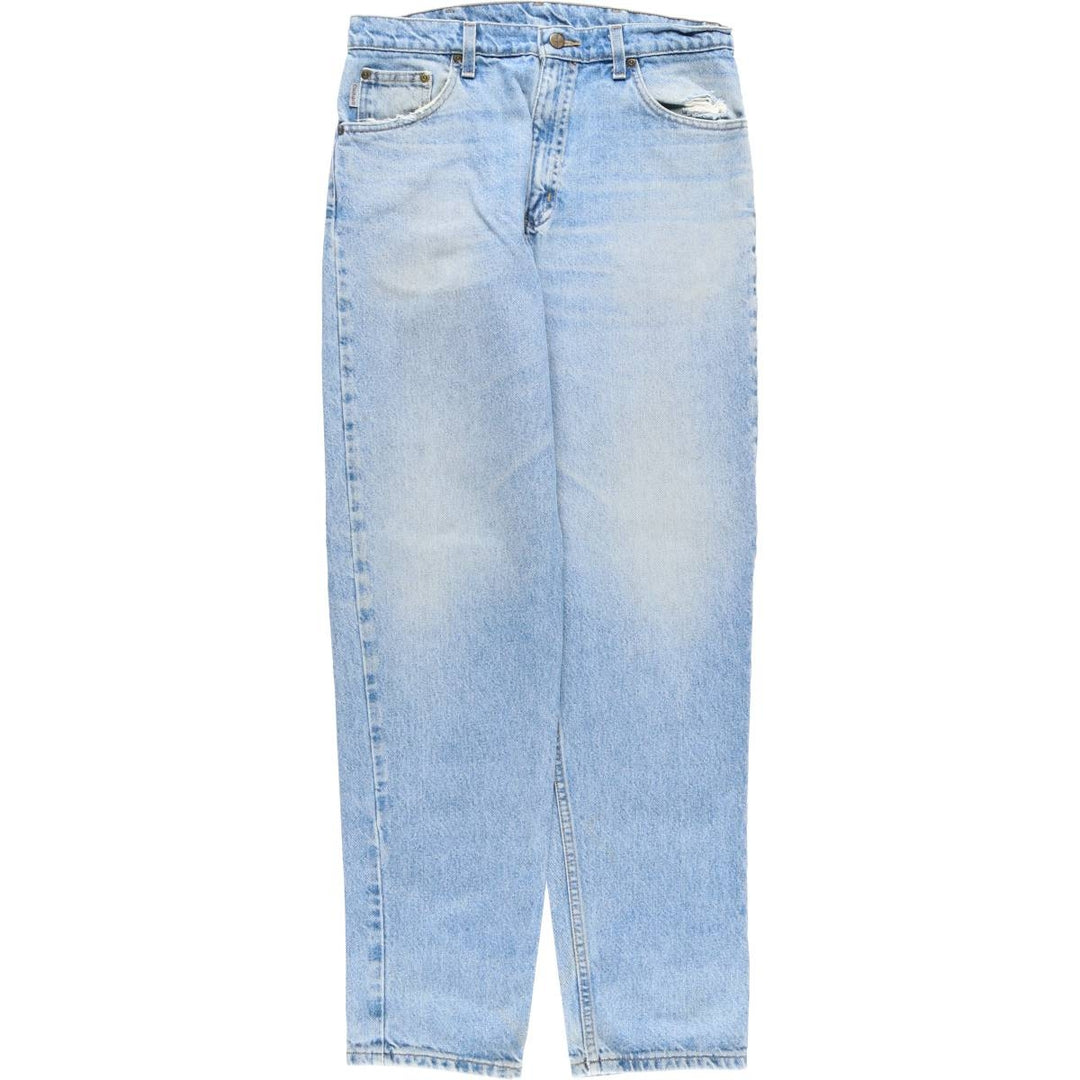 00'S Carhartt tapered denim pants for men, W33 equivalent cotton Blue type light blue Vintage Second Hand