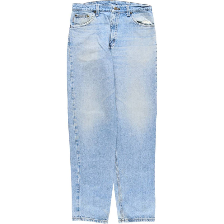 00'S Carhartt tapered denim pants for men, W33 equivalent cotton Blue type light blue Vintage Second Hand