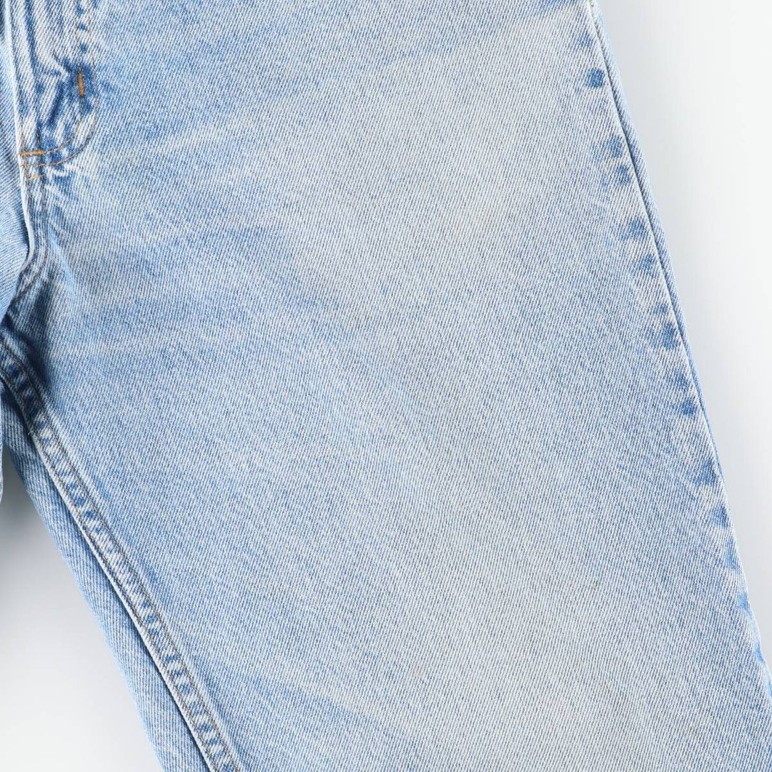 00'S Carhartt tapered denim pants for men, W33 equivalent cotton Blue type light blue Vintage Second Hand