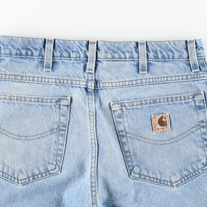 00'S Carhartt tapered denim pants for men, W33 equivalent cotton Blue type light blue Vintage Second Hand