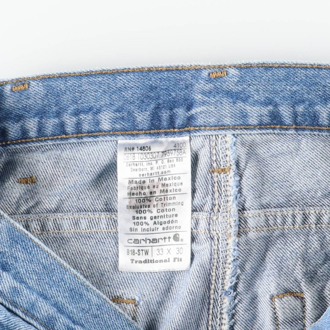 Carhartt Traditional Fit Tapered Denim Pants, Men's, Size W32 cotton Blue type light blue Vintage Second Hand