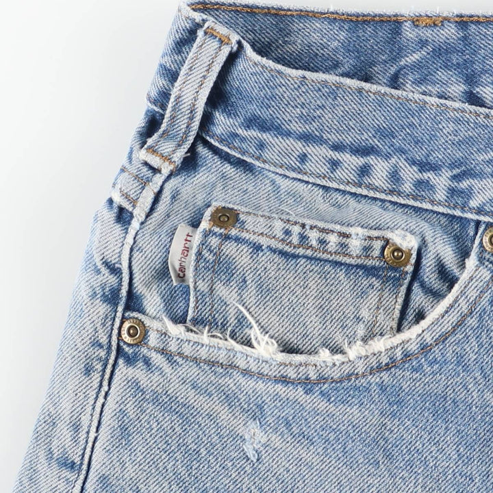Carhartt Tapered Denim Pants for Men, W35 equivalent unclear blue type Vintage Second Hand