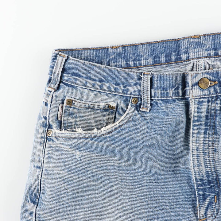 Carhartt Tapered Denim Pants for Men, W35 equivalent unclear blue type Vintage Second Hand