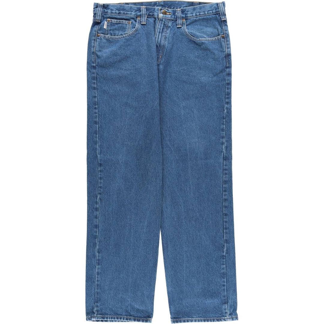 Carhartt Relaxed Fit Tapered Denim Pants for Men, W37 cotton blue type Vintage Second Hand