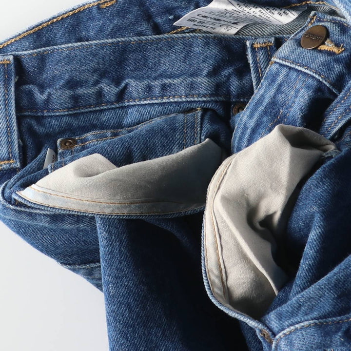 Carhartt Relaxed Fit Tapered Denim Pants for Men, W37 cotton blue type Vintage Second Hand