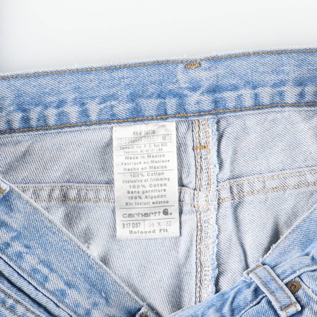 Carhartt Relaxed Fit Tapered Denim Pants for Men, W36 cotton blue type Vintage Second Hand