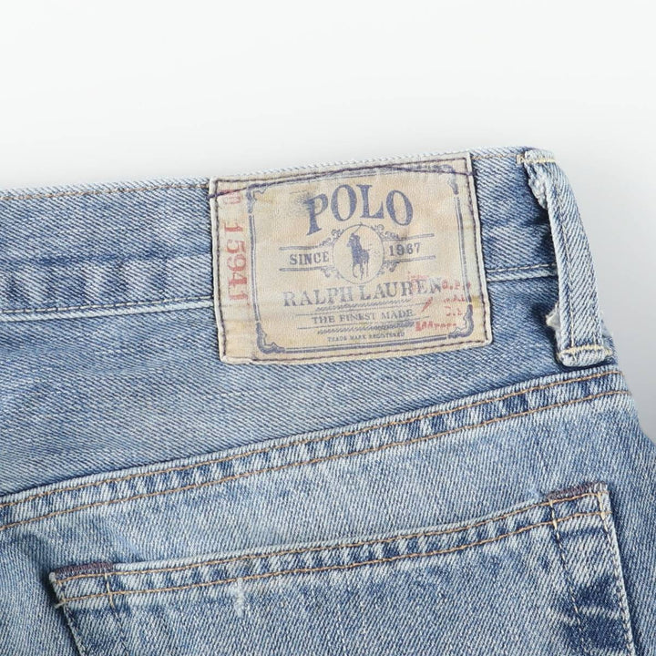 Ralph Lauren POLO RALPH LAUREN men's tapered denim pants, size W34 cotton blue type Vintage Second Hand