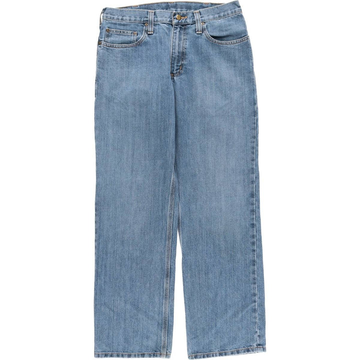 Carhartt Tapered Denim Pants for Men, W33 equivalent cotton Blue type light blue Vintage Second Hand