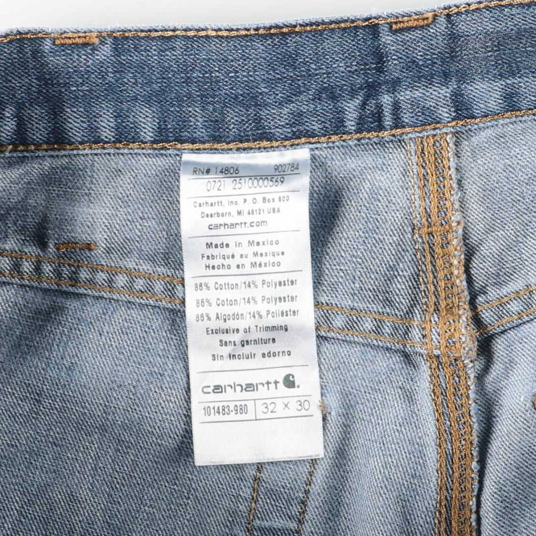 Carhartt Tapered Denim Pants for Men, W33 equivalent cotton Blue type light blue Vintage Second Hand