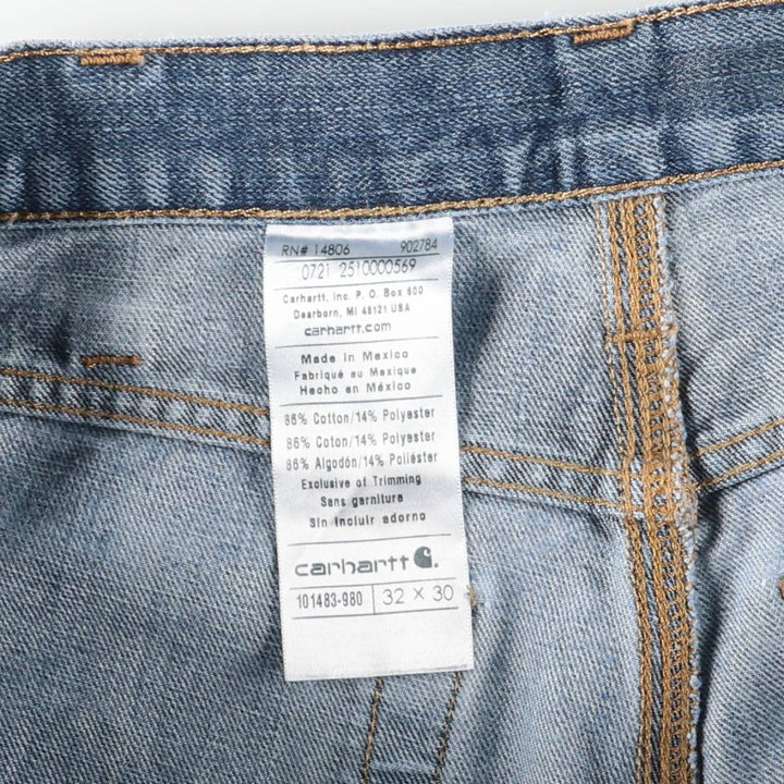 Carhartt Tapered Denim Pants for Men, W33 equivalent cotton Blue type light blue Vintage Second Hand
