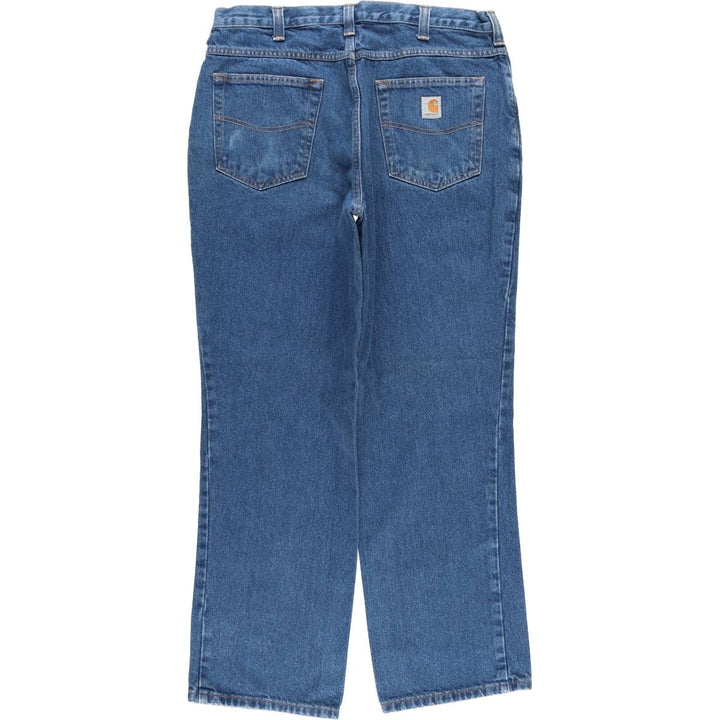Carhartt Relaxed Fit Tapered Denim Pants for Men, W34 equivalent cotton blue type Vintage Second Hand