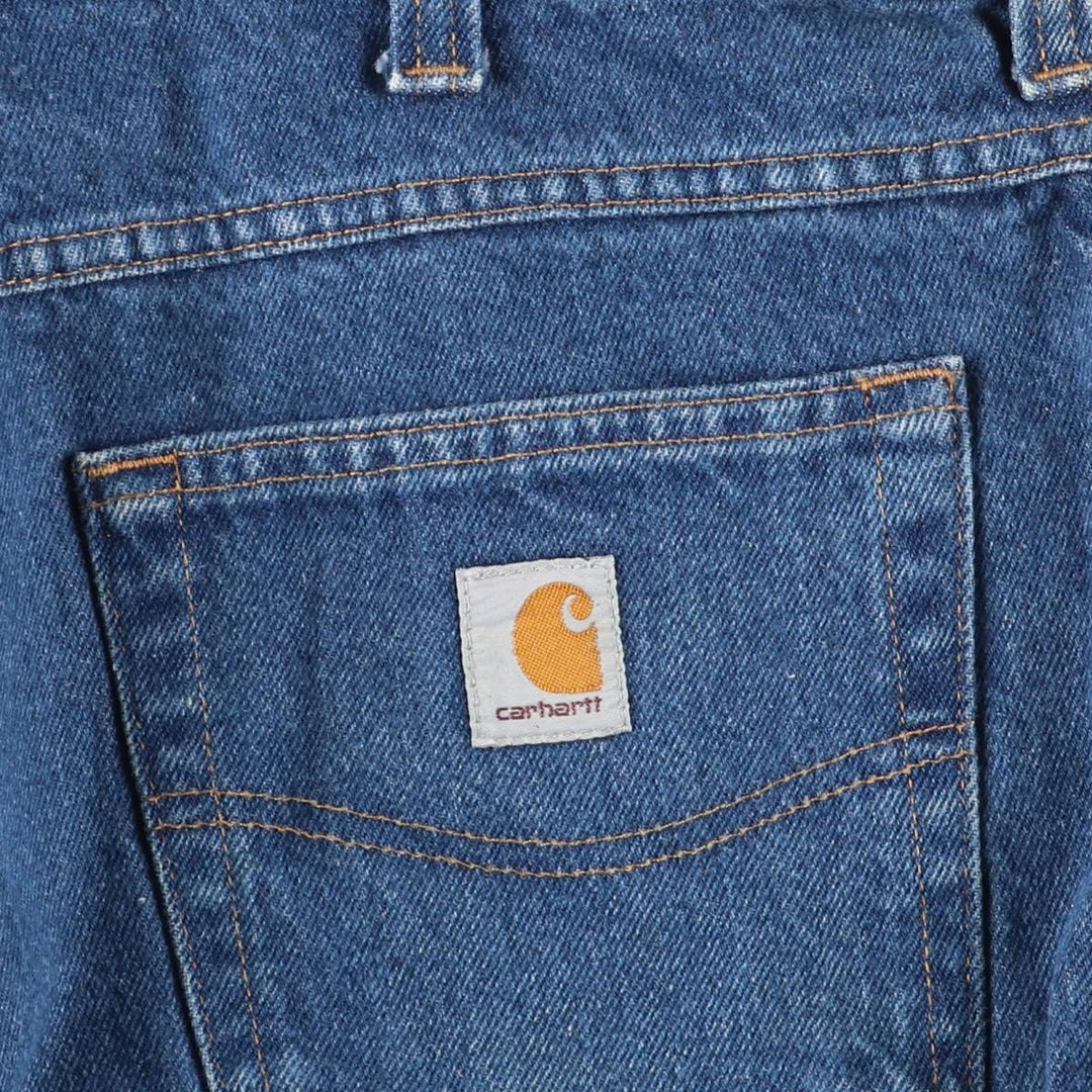 Carhartt Relaxed Fit Tapered Denim Pants for Men, W34 equivalent cotton blue type Vintage Second Hand